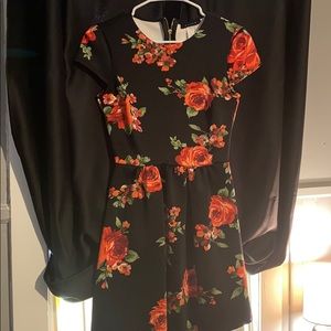 Rose design formal dress